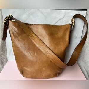 Vintage 2002 Coach Small Duffle Sac No 9118 Tan Leather Crossbody Shoulder Y2K
